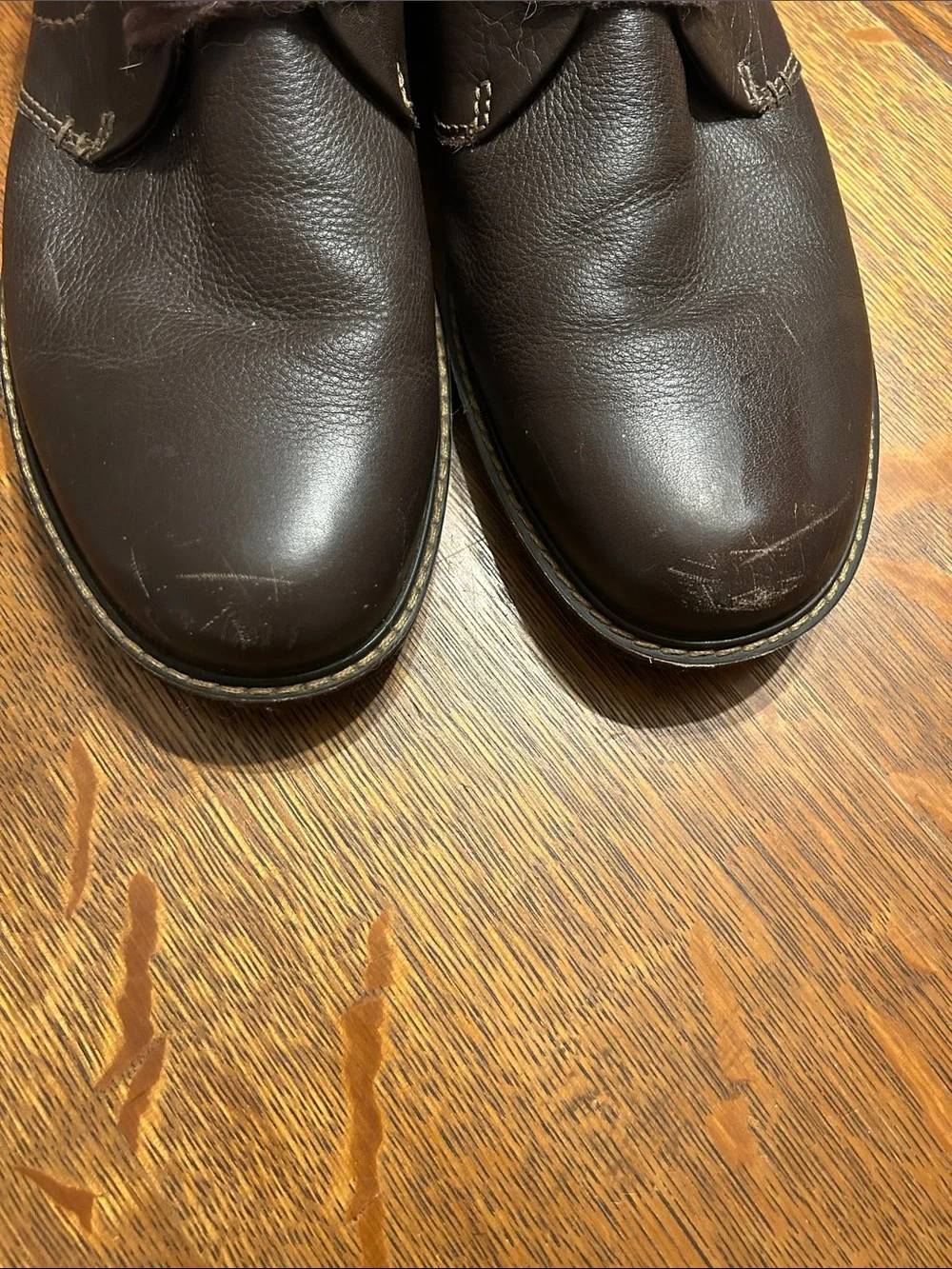 Ecco Men's Dark Brown Leather Chukka Boots Euro Size 46